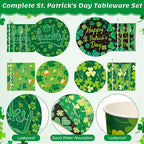 450 Pcs Happy St. Patrick's Day Tableware Set Decoration Serves 50 | Lucky - Image 3