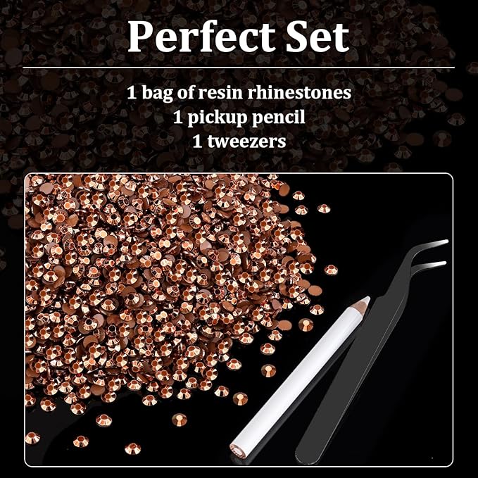15000pcs 2mm Resin Rhinestones Bulk, Champagne Flatback Round Jelly Rhinestones Non Hotfix Crystal Gems Large Quantity Wholesale for DIY Crafts Clothes Face Makeup Manicure