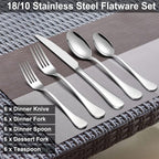 LIANYU 30-Piece 18/10 Flatware Set - Image 5