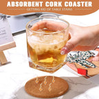 Lallisa 100 Pcs Cork Coasters for Drinks, Thick Absorbent Cork Coasters Bulk - Image 4