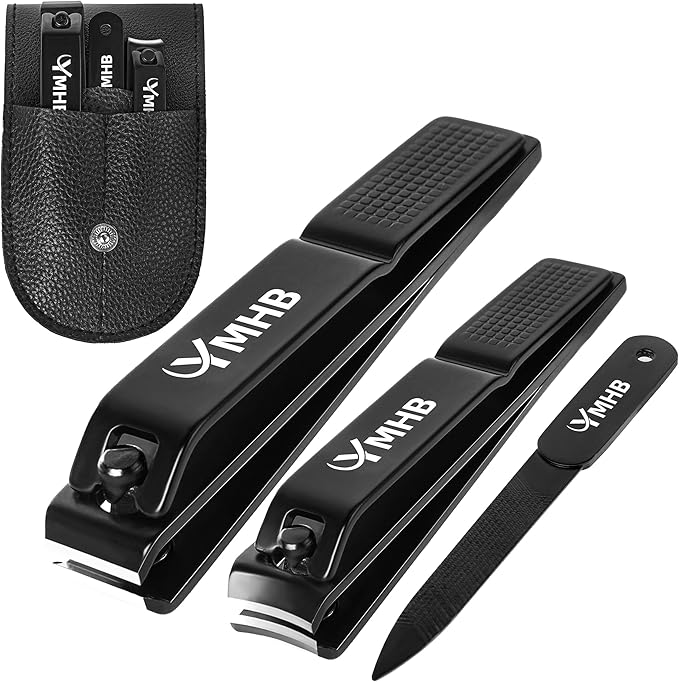Nail Clippers Set, Ultra Sharp Toenail Clippers and Fingernail Clipper, Nail File, Nail Cutter, Nail Clippers for Men Women, Gifts for Women Men