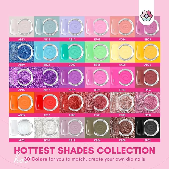 SAVILAND Dip Powder Nail Kit with Drill: Starter Set 30 Colors Summer Spring Keratin Dip Nails Powder with Dipping Liquid Set Activator Base Top Coat Cuticle Oil for DIY Manicure Nail Art