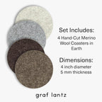 Graf Lantz - Bierfilzl Merino Wool Round Coasters Set of 4 - Earth - Absorbs - Image 4