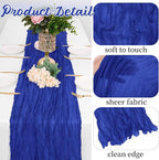 16 Pack Royal Blue Cheesecloth Table Runners 20x120 Inch Gauze Table Runner - Image 6