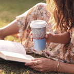 Ceramic Travel Mug with Lid – Aesthetic Coffee Cup - Image 4