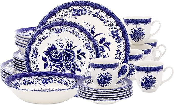 30-Piece Porcelain Dinnerware Set by TudorEngland