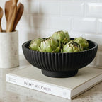 Decorative Concrete Fruit Bowl For Kitchen Counter Or Table Decor – Premium by KIBAGA