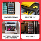 IRIS USA 2-Pack, 3-Drawer Medium Plastic Stacking Desktop Organizer, stationery - Image 4
