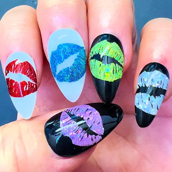 SheModern STICKY BLACK Stamping Polishes Stamping Polishes (Set of 3) For Nail Art Design Air-Dry Collection. More Transfer Time with Tacky Surface for Easy Adhere of Pigment, Glitter