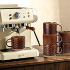 GBhome 12 OZ Stackable Coffee Mugs Set of 6, Ceramic Coffee Cups Set | 3 - Image 5