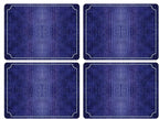 Pimpernel Blue Croc Leather Placemats, Decorative Navy Crocodile Design by Pimpernel
