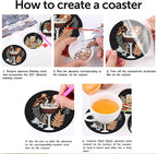 8PCS Bookshelf Diamond Art Coasters - Image 6