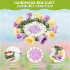 Crochet Flower Coasters, Handmade Bouquet Coasters - Image 4