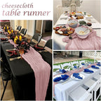 25 Pack Dusty Pink Cheesecloth Table Runner 17 x 108 Inch Gauze Table Runner - Image 7