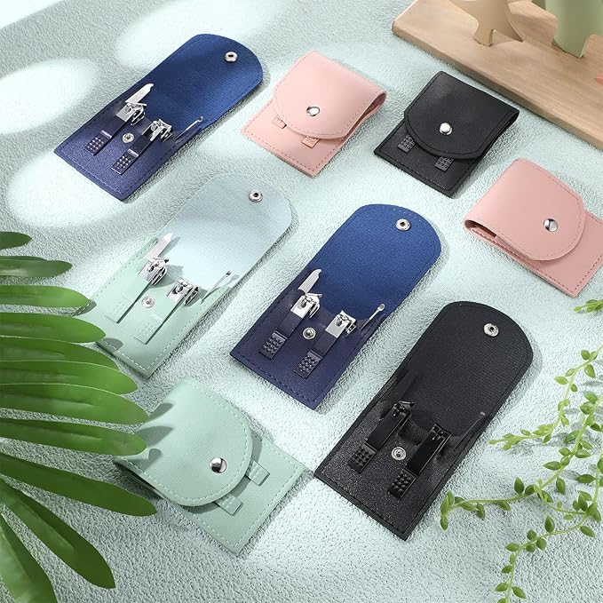Geosar 12 Sets Manicure Set Nail Clippers Pedicure Kit Stainless Steel Professional Pedicure Set Grooming Kits Nail Care Tools with Luxurious Travel Case for Nail Care(Multi Colors)