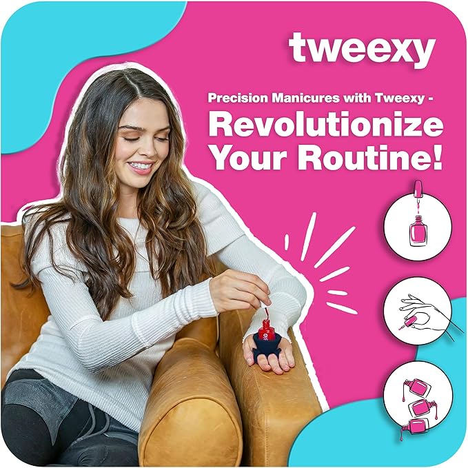 tweexy Wearable Nail Polish Holder Ring - Ideal Gift for Teenage Girls - Nail Polish Holder Stand for Manicure & Pedicure, Fingernail Painting - Nail Polish Accessories (Black Moon)
