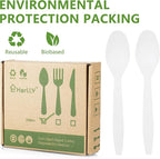 Compostable Spoon, 100 Biodegradable Silverware - Image 2