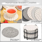 Billbotk 10 Pieces Coasters for Drinks, Absorbent Drink Coasters - Image 4