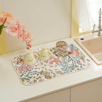 Spring Pink Floral Dish Drying Mat - Image 5