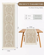 Table Runner, 13.8 x 72 Inch, Jacquard Woven - Image 7