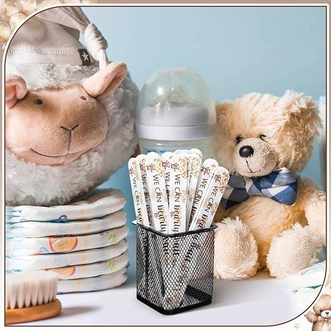 50 Pcs We Can Bearly Wait Baby Shower Party Favors Decorations Baby Shower Games Winners Prizes Gifts Bulk Bear Emery Board Nail Files for Adults Guests Gender Reveal Favors Gift Bags Stuffers