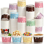 Aodaer 300 Pack 8oz Paper Bowls Sprinkles Ice Cream Cups 6 Color Disposable - Image 5