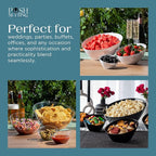 5 Pack Gold Plastic Angled Serving Bowl Disposable - Image 5