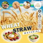 Wheat Straw Dinnerware Sets for 8, Kitchen Dish Set - Image 5