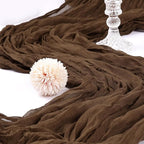 12 Pack 10Ft Brown Cheesecloth Table Runner 23 x 120 Inch | Gauze Rustic Boho - Image 3