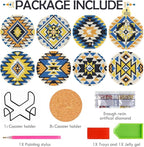 Aztec Diamond Art Coasters - Image 4