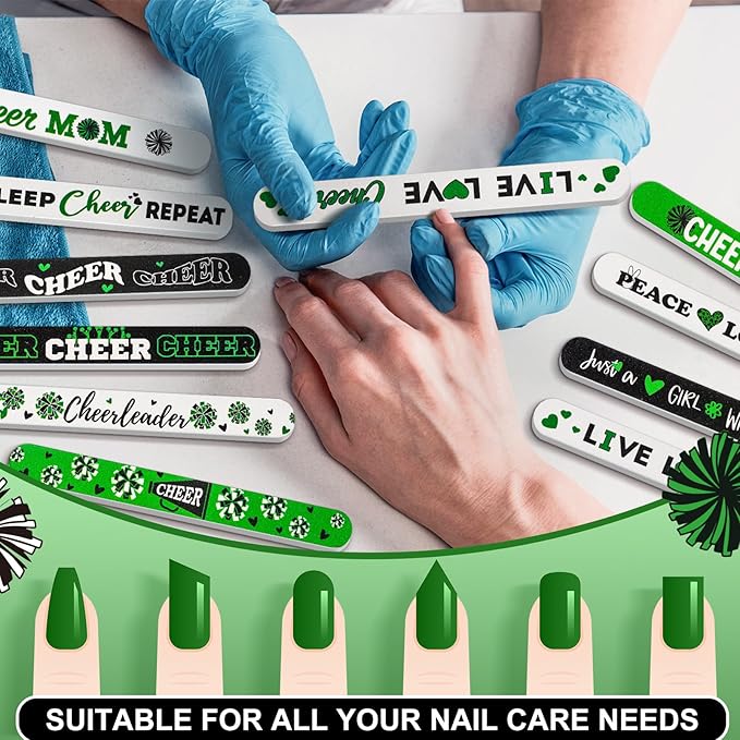 50 Pack Cheerleader Gifts Bulk for Team Funny Cheerleaders Nail Files Party Favors Cheer Gifts Cheerleading Favors for Women Girls Teammates
