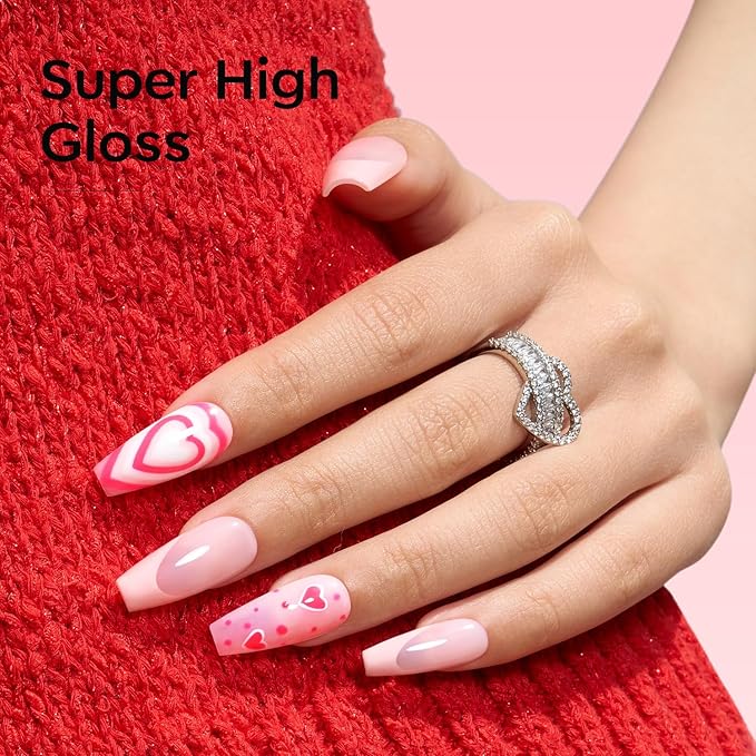 modelones Gel Nail Polish Set 2 PCS 15 ML Hot Pink Neon Vibrant Fluorescent Gel Nail Polish Soak Off UV Hot Pink Nail Art DIY Manicure At Home For Women Girls