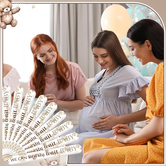 50 Pcs We Can Bearly Wait Baby Shower Party Favors Decorations Baby Shower Games Winners Prizes Gifts Bulk Bear Emery Board Nail Files for Adults Guests Gender Reveal Favors Gift Bags Stuffers