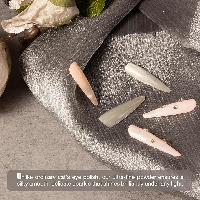 Cat Eye Gel Nail Polish with Magnet Stick, 15ml Magnetic Gel, Create Stunning Cat Eye Effects for DIY Manicures, Long-Lasting, Salon-Quality Finish, Frosted Vision
