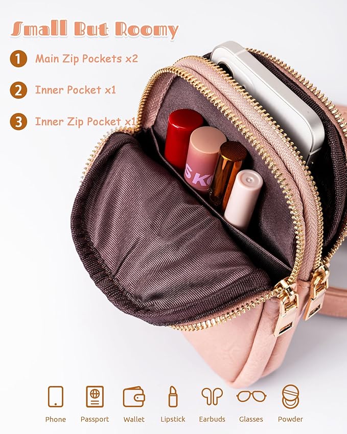 Birthday Gift for 8-12, 13-16, 17-19 Year Old Girl Daughter Granddaughter, Lightweight Waterproof Crossbody Phone Purse, Mini Sling Bag for Women, Gifts for Teen Girls, Preppy Stuff