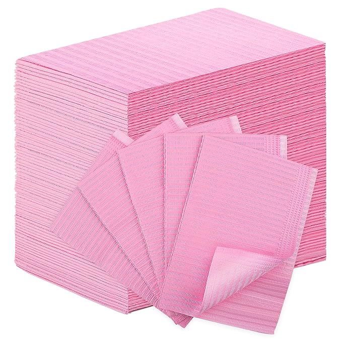 80pcs Disposable Nail Mats Foldable Nail Paper Towels for Table Acrylic Nail Practice Sheet, 3 Ply Waterproof Clean Nail Table Practice Mat for Salon Manicure Tattoo,Nail Art Accessories13 x18 (Pink)