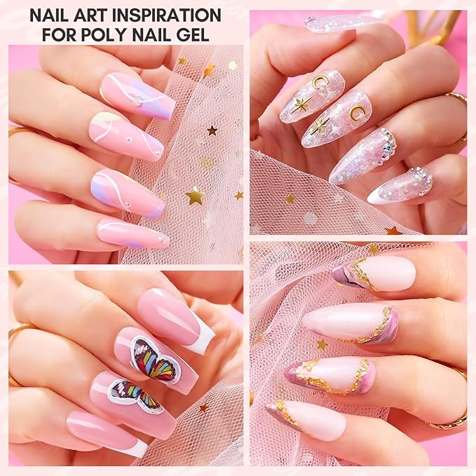 Makartt Poly Nail Gel: 50ML Strong Builder for Nails, Rose Nude Pink Color for Extension, Multifunctional Strengthener Hard Gels, Long-Lasting, Easy-to-go Manicure Supplies for DIY at Home Salon-VIP