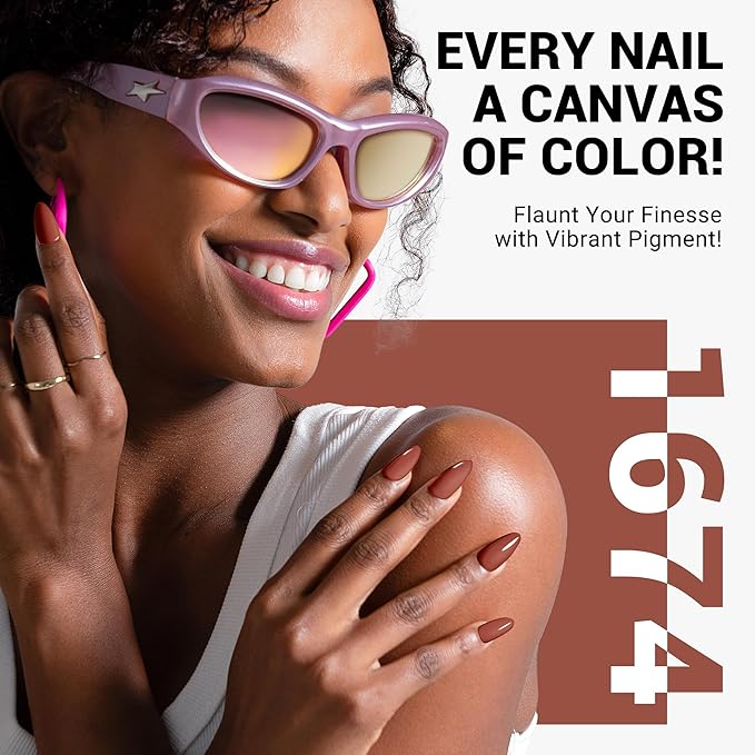 MelodySusie Thick Red Brown Gel Nail Polish,0.5fl oz Nails Soak Off UV LED Light Brown Gel Polish Christmas Gift for Women Nail Art Manicure Salon DIY Nail Design Decoration at Home-A1808