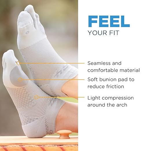 OrthoSleeve Bunion Relief Socks, Patented Split-Toe Design, Cushioned Bunion Socks For Women & Men, Toe Separator to Relieve Pain & Reduce Friction