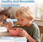 Quatish 4 PCS Unbreakable Cereal Bowls, Dishwasher & Microwave Safe Wheat Straw - Image 5