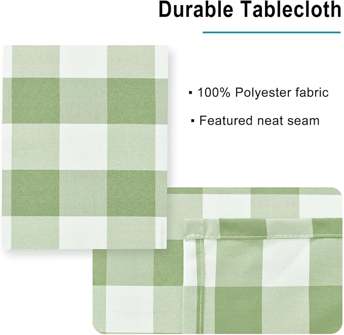 Checkered Square Tablecloth - Image 4