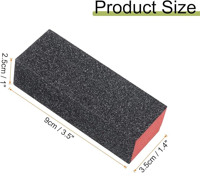 HARFINGTON 15pcs Nail Buffer Blocks 60/80/80 3 Sided Grit Nail Sanding Buffing File Block Manicure Tools for Acrylic Nail Shine Polishing Buffer, Red Orange