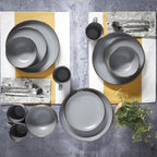 Gibson Home Rockaway 16-Piece Round Stoneware Dinnerware Set, Service - Image 6