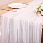 10FT White Chiffon Table Runner 30x120 Inches Romantic Sheer Table Runner Boho - Image 7