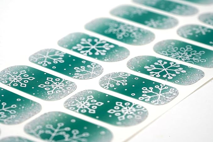 | 20 Exquisite Gel Nail Polish Strips w/Application Accessories - No UV/LED Lamp Required (Holiday | Season of Glimmer)