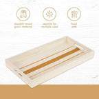 Wood Serving Tray Set with Handles - Image 4