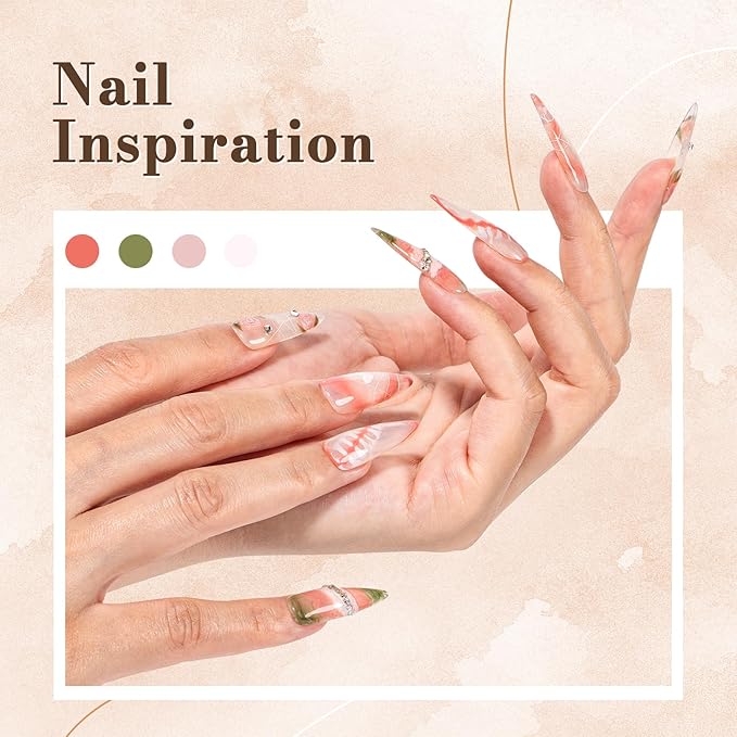 MelodySusie 2PCS Clear Blooming Gel for Nail Design, Marble Watercolor UV Gel Nail Polish, Spreading Effect Sheer Painting Gel Nail Art Supplies, Nail Salon Manicure at Home for Women, 0.53 Fl Oz