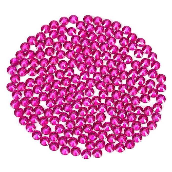 Novani Rhinestones Flatback Rhinestones Glass Gems Stones Jewels Round Gemstones Non-Hotfix Crystal for Nail Crafts,SS12,1440 Pieces,Peach