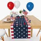 4th of July Decorations, Patriotic USA Stars Table Runner - Image 4