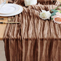 Cheesecloth Table Runner Brown 10FT Boho Gauze Runner by Wokceer